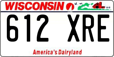 WI license plate 612XRE