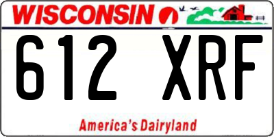 WI license plate 612XRF