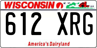 WI license plate 612XRG