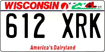 WI license plate 612XRK