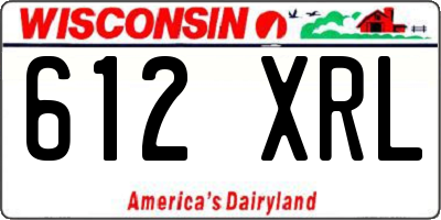 WI license plate 612XRL