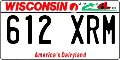 WI license plate 612XRM