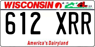WI license plate 612XRR