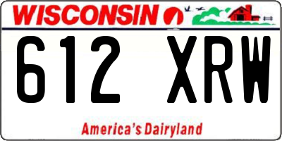 WI license plate 612XRW