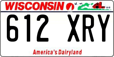 WI license plate 612XRY