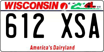 WI license plate 612XSA