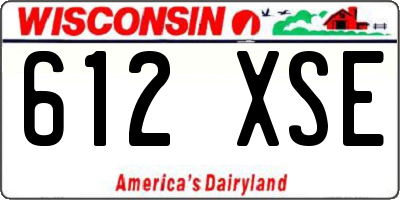 WI license plate 612XSE