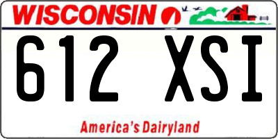 WI license plate 612XSI