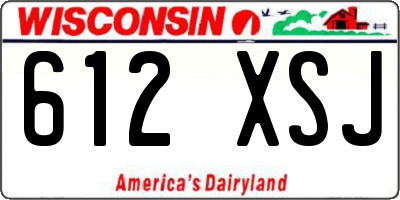 WI license plate 612XSJ
