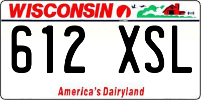 WI license plate 612XSL