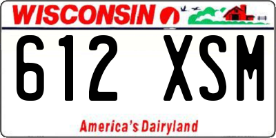 WI license plate 612XSM