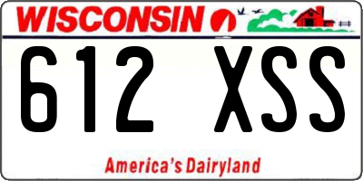 WI license plate 612XSS
