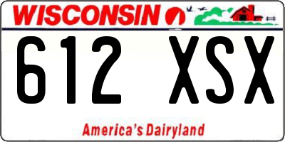 WI license plate 612XSX