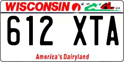 WI license plate 612XTA