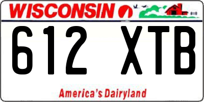 WI license plate 612XTB