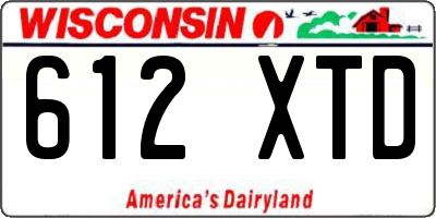 WI license plate 612XTD
