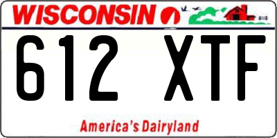 WI license plate 612XTF