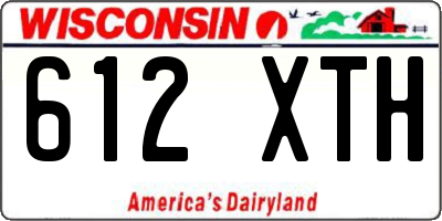 WI license plate 612XTH