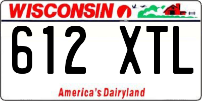 WI license plate 612XTL