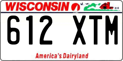 WI license plate 612XTM