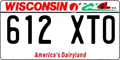 WI license plate 612XTO