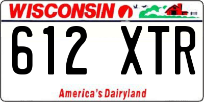 WI license plate 612XTR