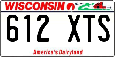 WI license plate 612XTS