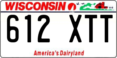 WI license plate 612XTT