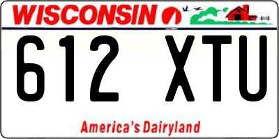 WI license plate 612XTU