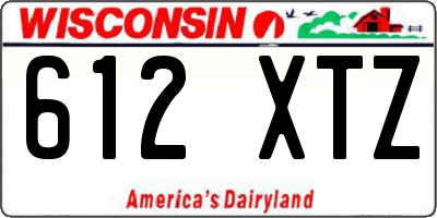 WI license plate 612XTZ