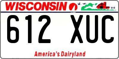 WI license plate 612XUC