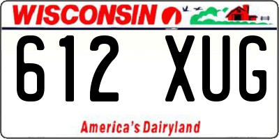 WI license plate 612XUG