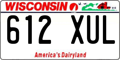 WI license plate 612XUL