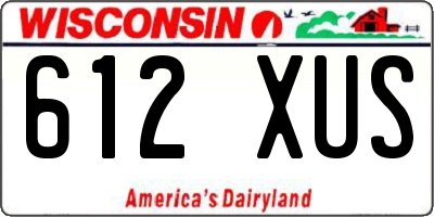 WI license plate 612XUS