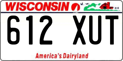 WI license plate 612XUT