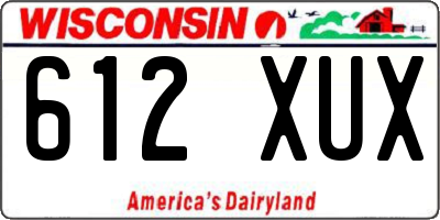 WI license plate 612XUX