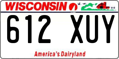 WI license plate 612XUY