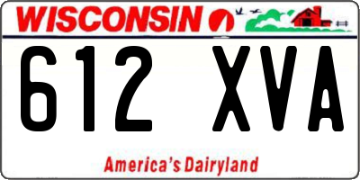 WI license plate 612XVA