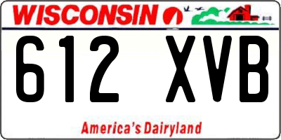 WI license plate 612XVB