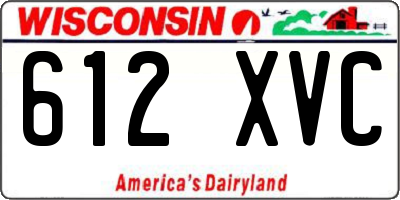 WI license plate 612XVC