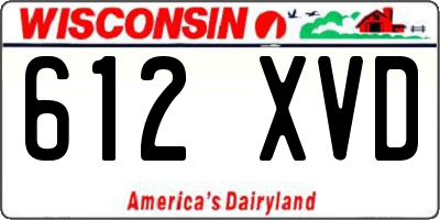 WI license plate 612XVD