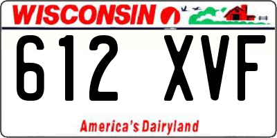 WI license plate 612XVF