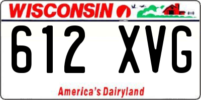 WI license plate 612XVG