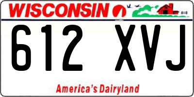 WI license plate 612XVJ