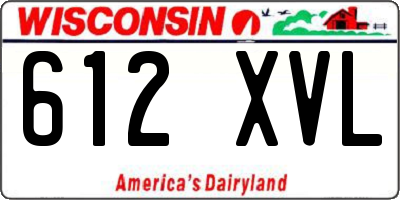 WI license plate 612XVL
