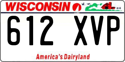 WI license plate 612XVP