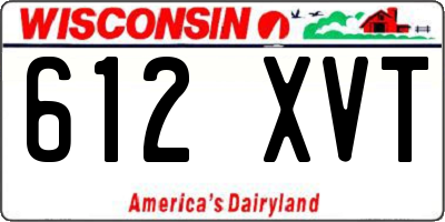 WI license plate 612XVT