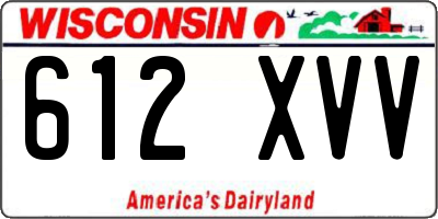 WI license plate 612XVV