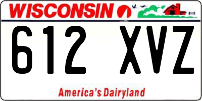 WI license plate 612XVZ