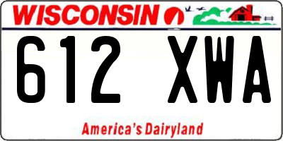 WI license plate 612XWA